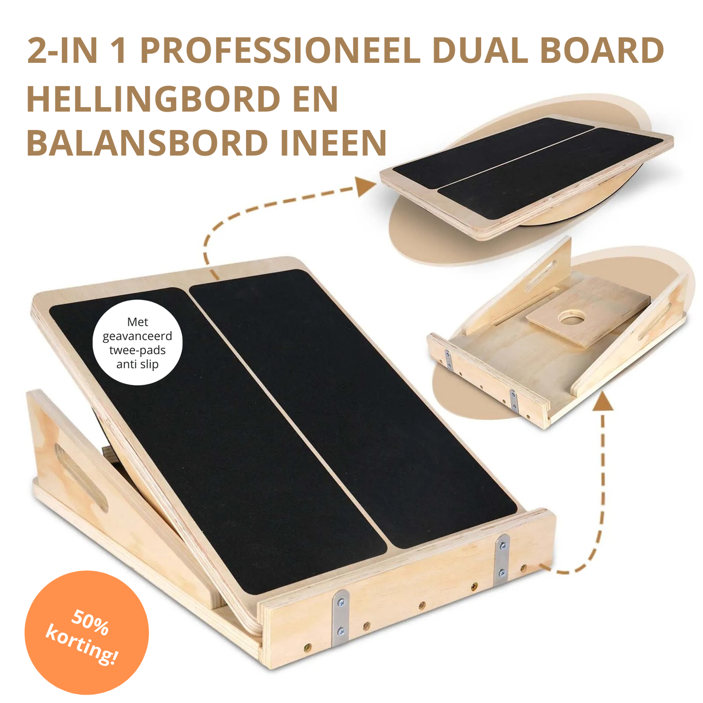 Dual Yoga Board | Hellingbord en balansbord ineen