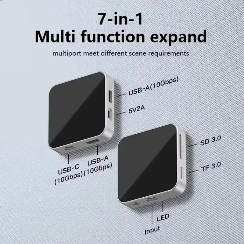 8 in 1 magnetische hub USB C dockingstation Type C naar HDMI 4K60Hz adapter USB A 3.2 10Gbps PD100W USB-hubsplitter voor pc-laptop2025-10-21 17:45:14