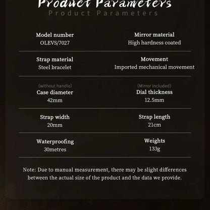 OLEVS 7027 Golden Dragon Luxe Horloge Mannen