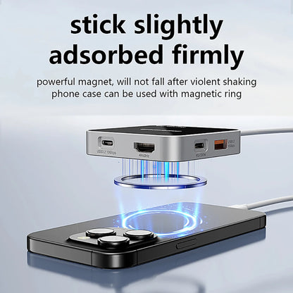 8 in 1 magnetische hub USB C dockingstation Type C naar HDMI 4K60Hz adapter USB A 3.2 10Gbps PD100W USB-hubsplitter voor pc-laptop2025-10-21 17:45:14