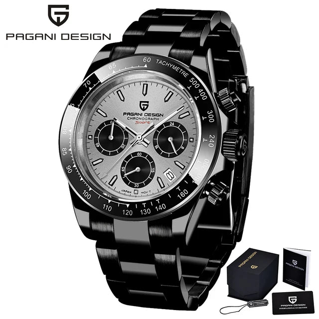 Pagani Men | 40Mm Nieuwe V2 Pagani Design Heren Quartz Horloges Saffier Retro Chronograaf Rvs Waterdicht Horloge Heren Relogio Masculino