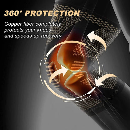 FlexiBrace Knie | Koperen Kniebrace voor Artritis, Pijnverlichting en Ondersteuning 1 plus 1 GRATIS