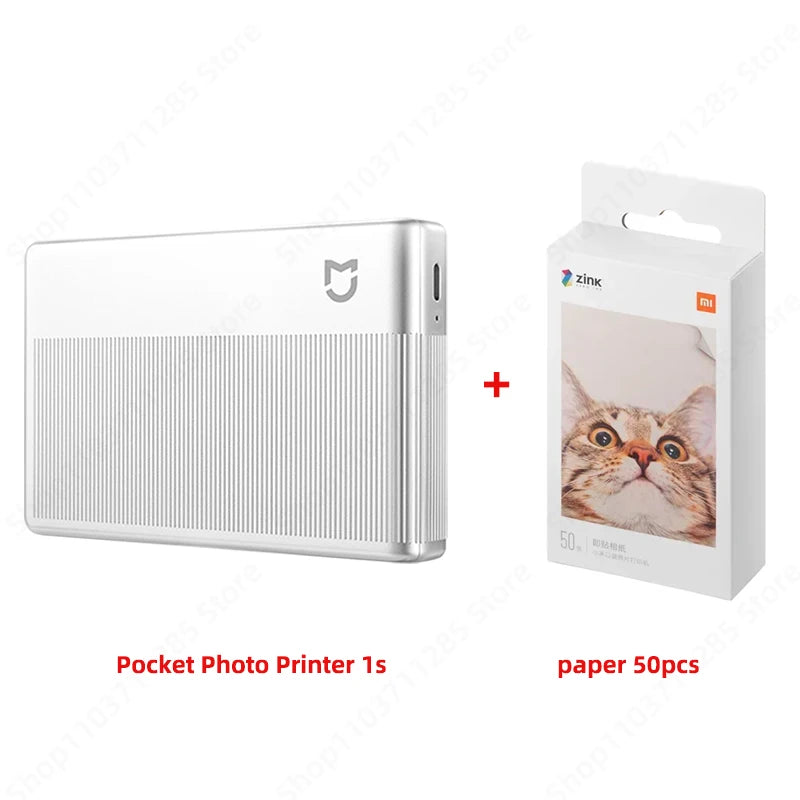 Xiaomi Pocket Fotoprinter 1S Draadloze Bluetooth Thermische Print Ar Video Zinkless Technologie Draagbaar Printen Mi Home App2025-10-18 18:49:57
