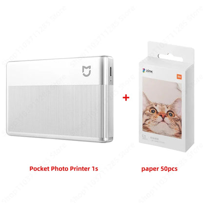 Xiaomi Pocket Fotoprinter 1S Draadloze Bluetooth Thermische Print Ar Video Zinkless Technologie Draagbaar Printen Mi Home App2025-10-18 18:49:57