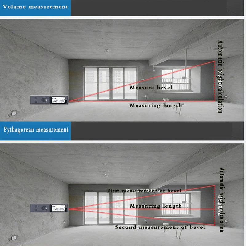 Mini Laser-afstandsmeter Digitale Meetlint Laser Liniaal USB Charge Aluminium Romp Meten Afstand: 30 m/40 m/50 m2025-10-21 17:34:28
