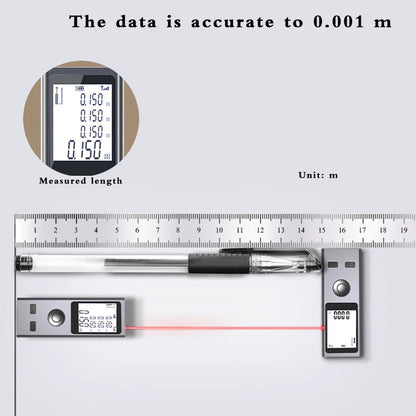 Mini Laser-afstandsmeter Digitale Meetlint Laser Liniaal USB Charge Aluminium Romp Meten Afstand: 30 m/40 m/50 m2025-10-21 17:34:28