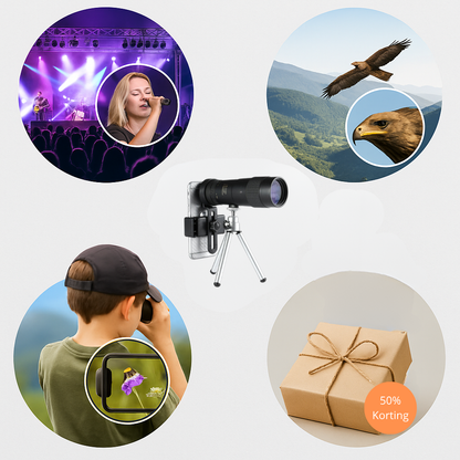 OneZoom Mini | Licht. Draagbaar. Krachtige Telescoop 10-300X Zoom