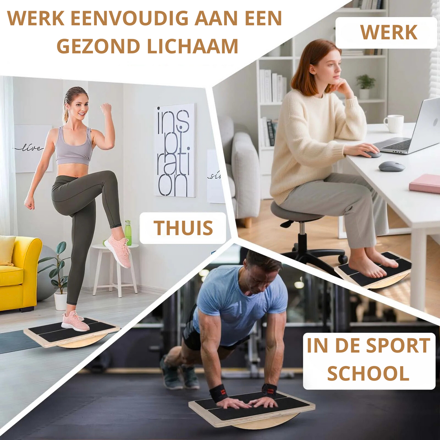 Dual Yoga Board | Hellingbord en balansbord ineen